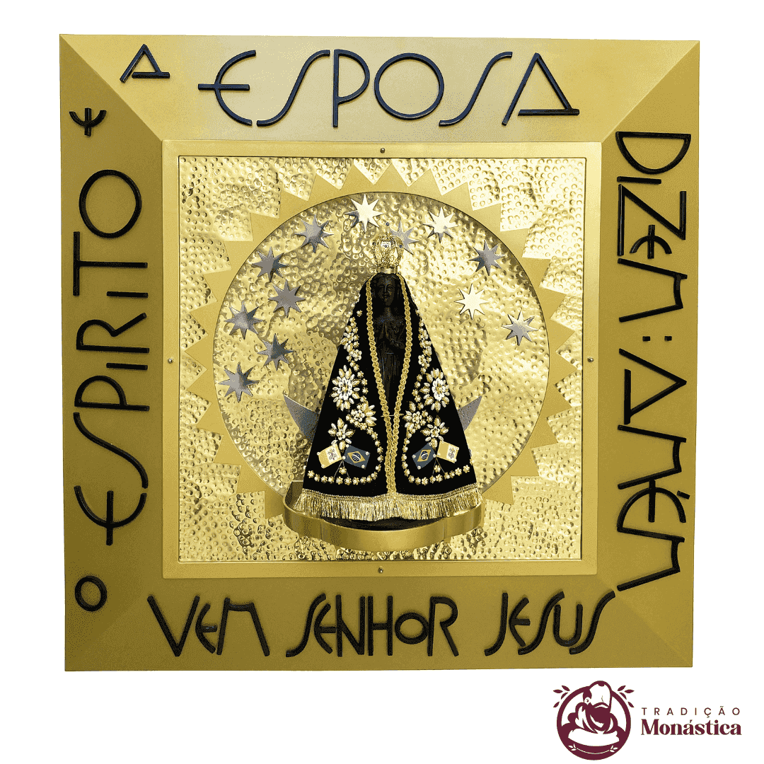 Nicho de Nossa Senhora Aparecida Feito em Metal - 90 x 90cm Nicho de Nossa Senhora Aparecida Feito em Metal - 90 x 90cm