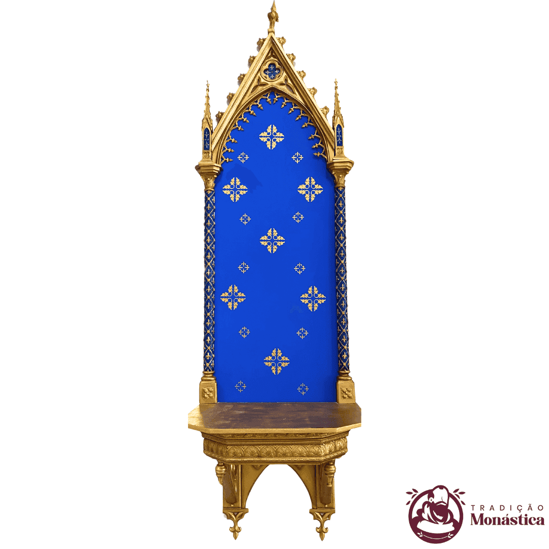 Peanha Oratório Gótico 260cm Azul Peanha Oratório Gótico 260cm Azul