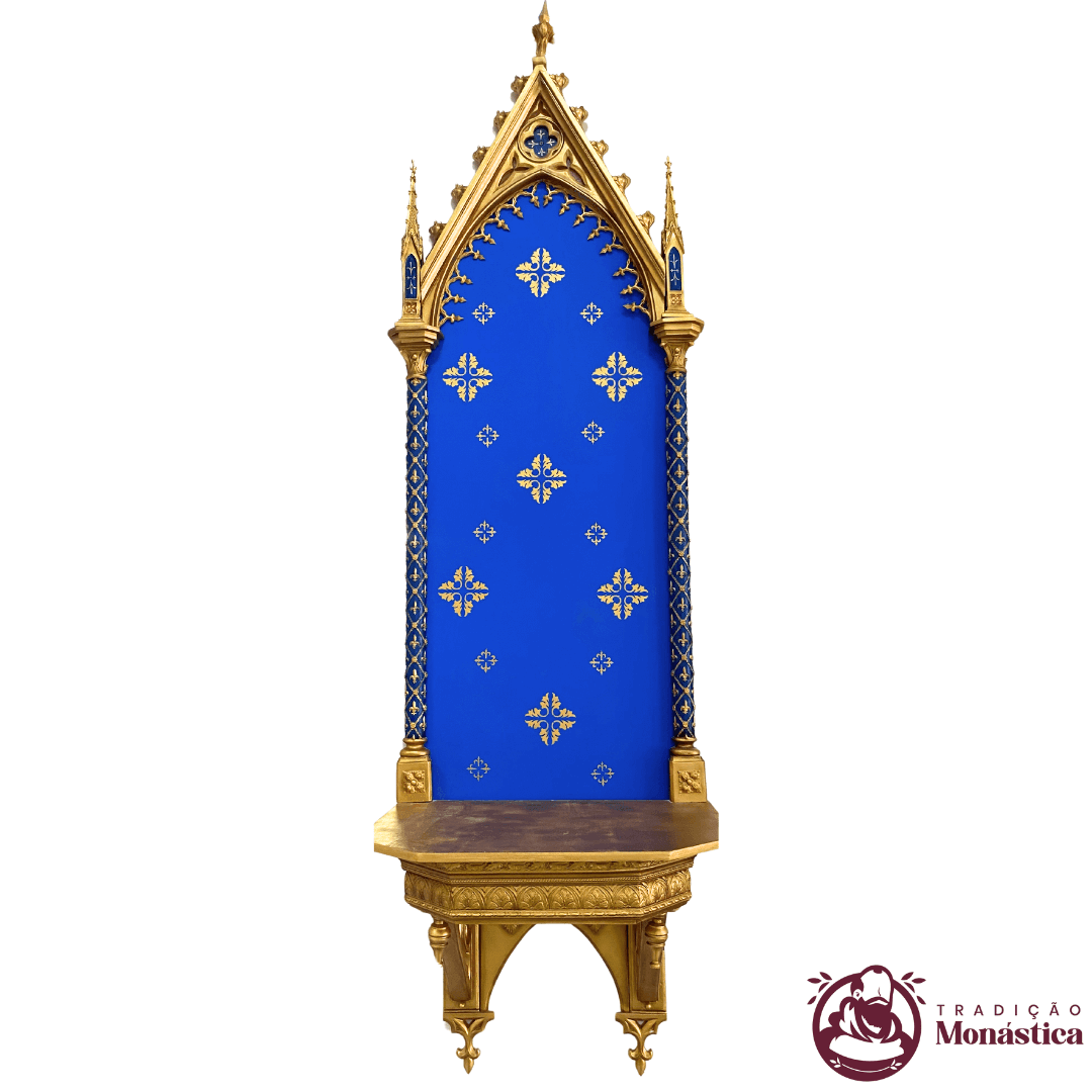 Peanha Oratório Gótico 260cm Azul Peanha Oratório Gótico 260cm Azul