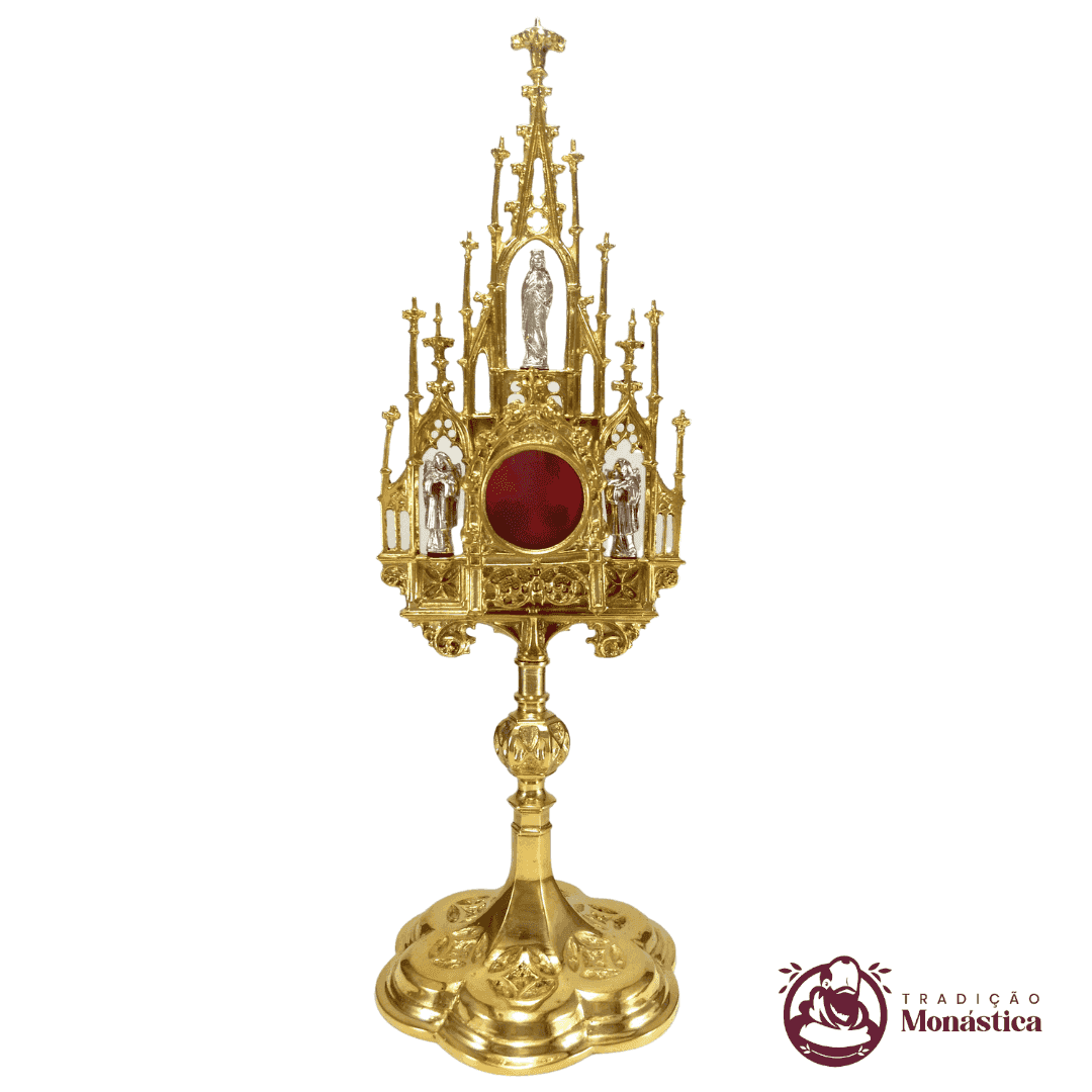 Relicário de Bronze Dourado estilo Gótico - 38cm Relicário de Bronze Dourado estilo Gótico - 38cm