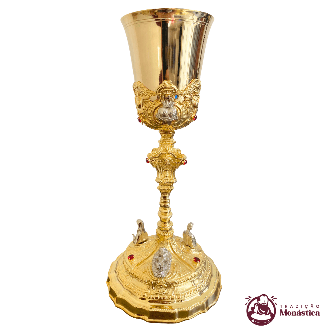 Cálice Barroco Banhado em Ouro - Sagrada Família Cálice Barroco Banhado em Ouro - Sagrada Família