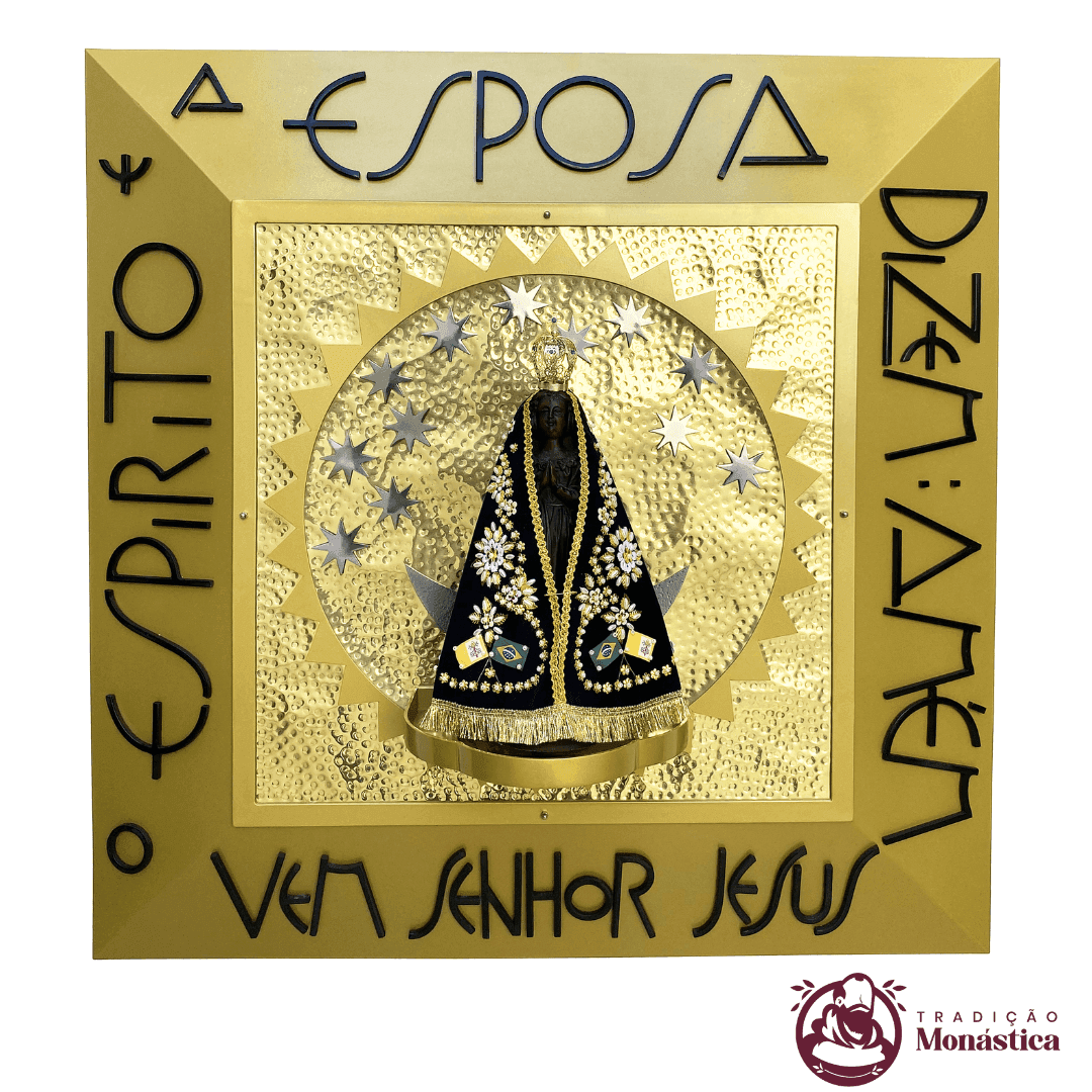 Nicho de Nossa Senhora Aparecida Feito em Metal - 90 x 90cm Nicho de Nossa Senhora Aparecida Feito em Metal - 90 x 90cm